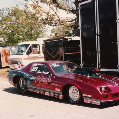 Sam carroll pro stock Camaro 1984 IHRA Northernnts milan