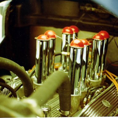 Our Willys engine 292 Chevy Hilborn Inj.