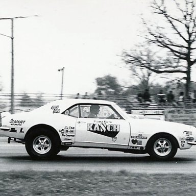 Don McElroy driving our 68 Camaro at Milan 4-73
