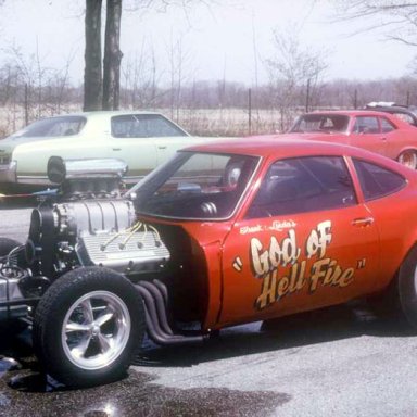 Frank & Linda Mazi BB-GS Opel in pit 1970  photo by Todd  Wingerter