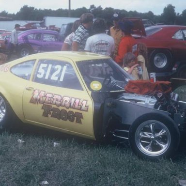 Merrill Frost Opel GT A-G 1975 Springnts pit  photo by Todd Wingerter