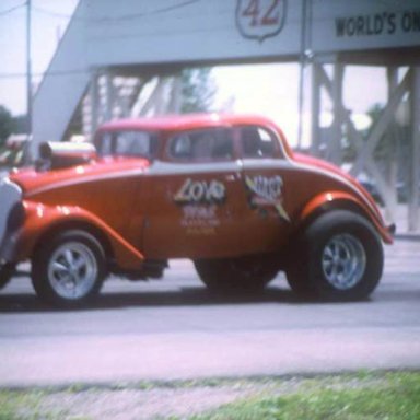 Hart Auto coming off Dragway 42 1970  photo by Todd Wingerter