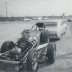 Unidentified injected dragster on trailer at 1963 Winternationals