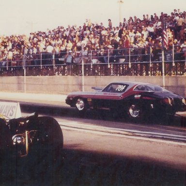 Ron Clifford Camaro at Bonneville Raceway in 1978