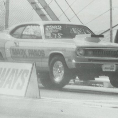 Mark Panos at Bonneville Raceway in circa 1978