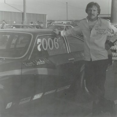 Kurt Lindorff's B/G Vega at Bonneville Raceway in about 1978