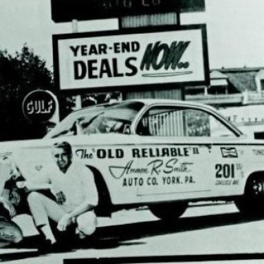 Old Reliable II at Ammon R. Smith Dealership, Taken around Sept 1962