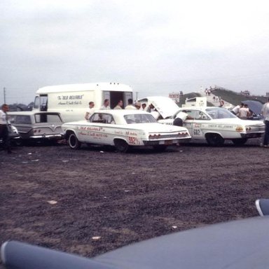 Old Reliable II and III. After Indy Strickler and the Grump took the aluminum front end off and pulled the 409 then put the III on the used car lot at Ammon R. Smith.