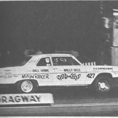 Wally Bell 1966 Chevelle "MoonRaker" Island Dragway,  April 1967, SSIA