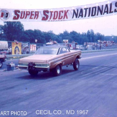 Comet vs Mousie Brown- time trials 'Cecil County Drag-O-Way"