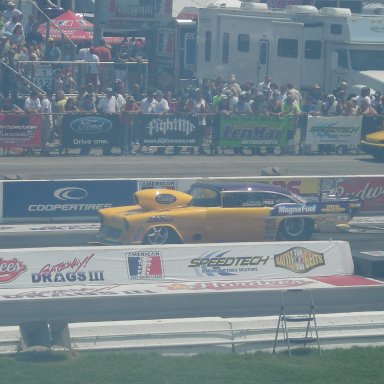 Charles Carpenter-ADRL-Aug. 7, 2010-Yellow tow vehicle in background