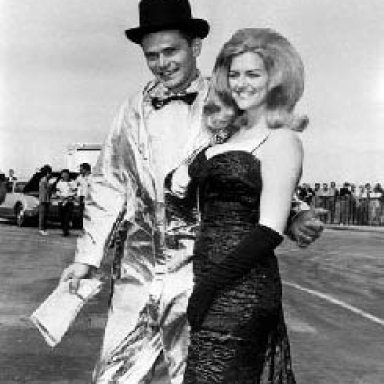 gentleman joe schubeck with linda vaughn