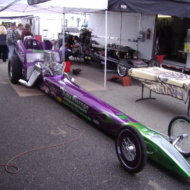 dragster abnd ricks car at fontana