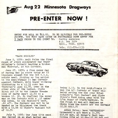 USA Elim Aug 76 Races