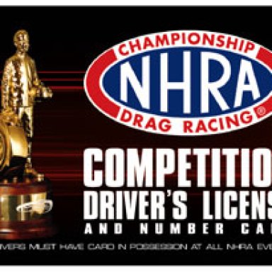 NHRA license