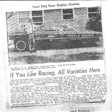 Pete's story in 1960s newspaper