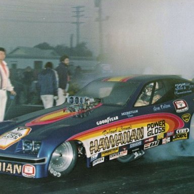 RON COLSON AT THE WHEEL OF THE HAWAIIAN MONZA @ POMONA