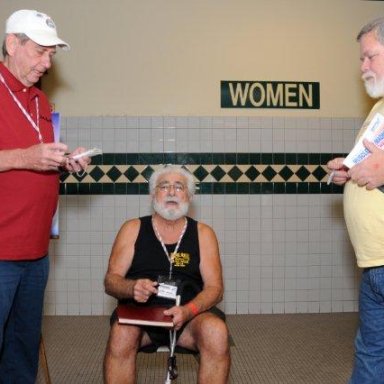 jack and joe selling tickets to the ladies room