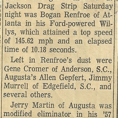 Big race at Jackson Drag Strip