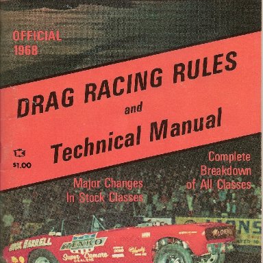 1968 AHRA RULE BOOK