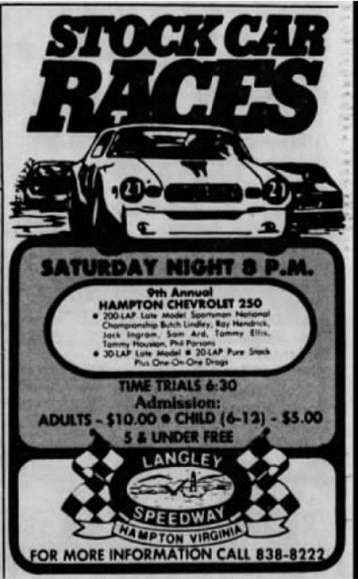 1982 Langley Hampton 200 ad.png