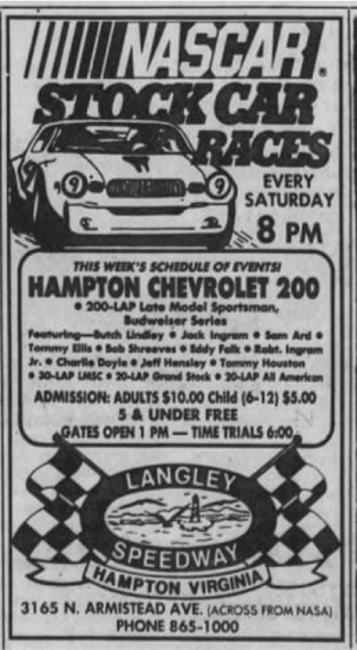1983 Langley Hampton 200 ad.png