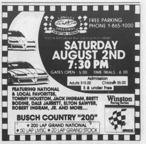 1986 Langley Busch 200 ad.png