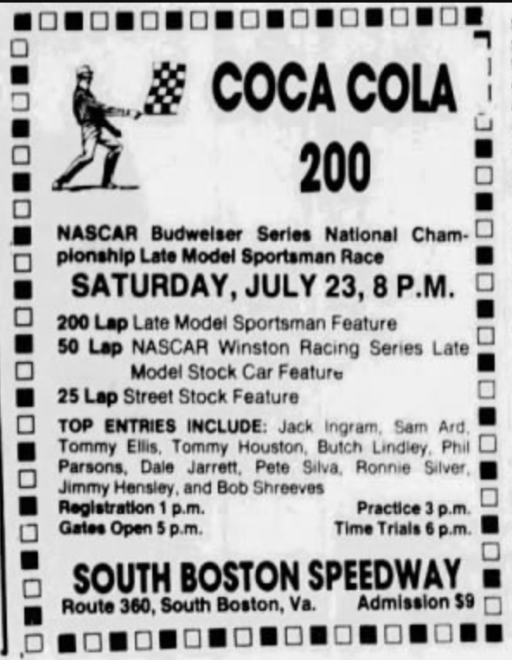 1983 South Boston Coke 200 ad.png