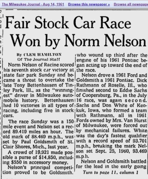 1961 Milwaukee USAC Nelson p1 081361MKEJournal.png