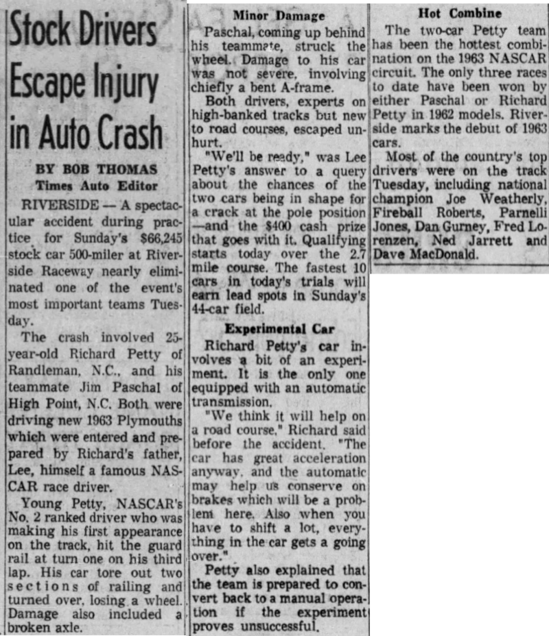 1963 Riverside Petty Paschal wreck 011663LATimes.png