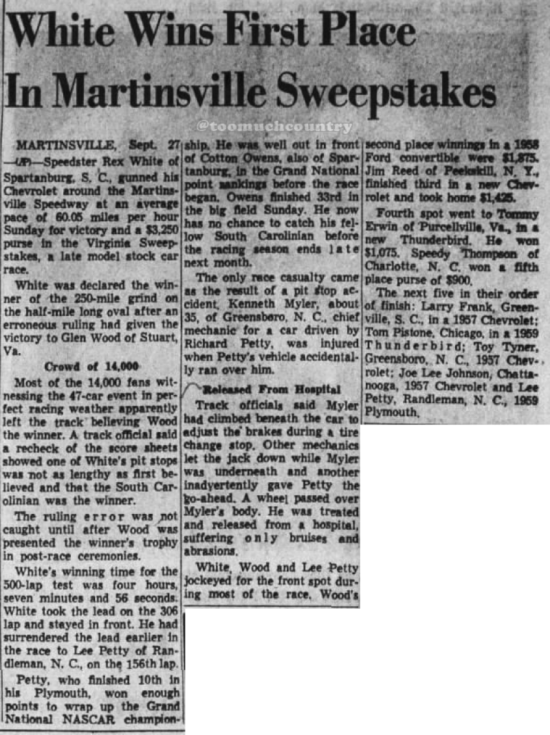 1959 Martinsville Rex White 092859RichmondTimesDispatch.png