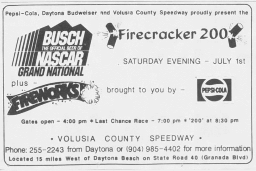 1989 Volusia Firecracker 200 ad.png