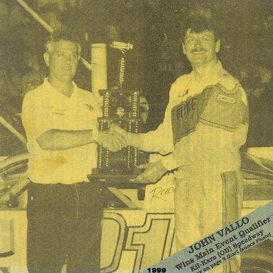 Feature Win (#276), Main Event Qualifier 100 Lap, Kil-Kare Speedway, Jun 18, 1999 