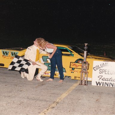 Victory Lane, Columbus Motor Speedway, Jul 5, 1987