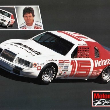 Ricky Rudd/Bud Moore 1986 Ford Thunderbird