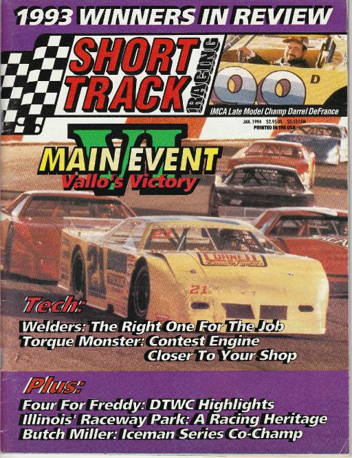 Short Track Racing Magazine Cover, Jan 1994 - Gallery - John Vallo ...