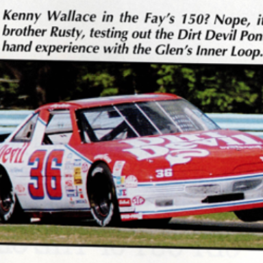 KENNY WALLACE DIRT DEVIL CARS #36
