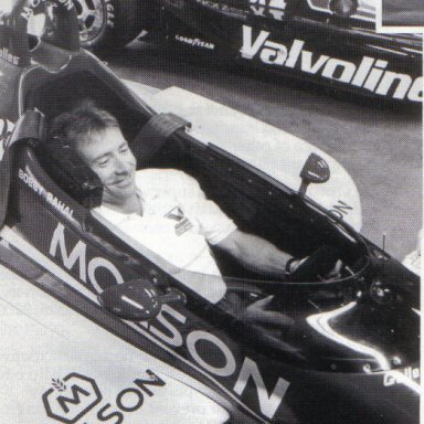 Mark Martin tries on an  Indy car