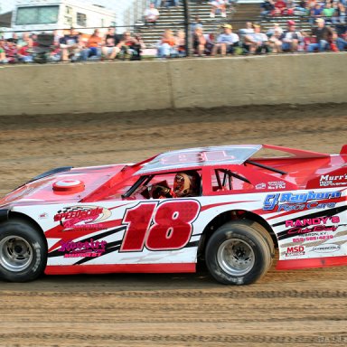 Ageless Red Farmer in a Late Model
