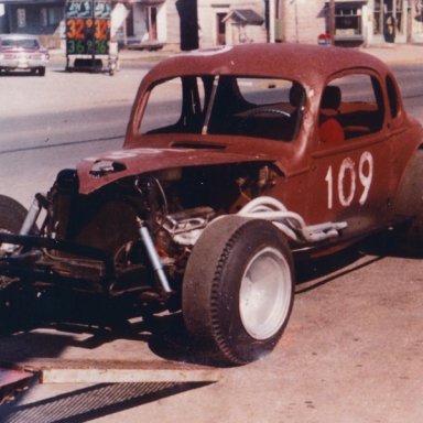 Richie Evans Outside His Gas Station