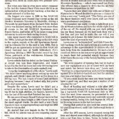 Paul Lewis Newspaper Clipping