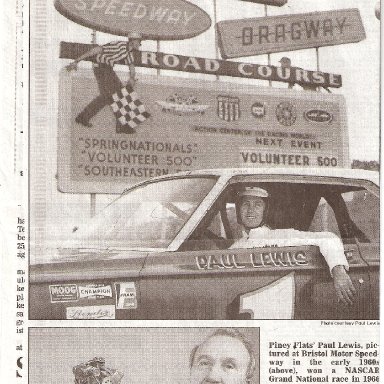 Paul Lewis Newspaper Clipping