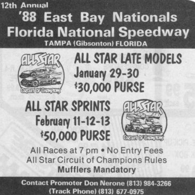 East Bay Speedway Nationals