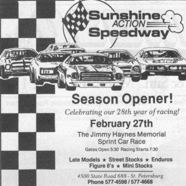 Sunshine Speedway Opener