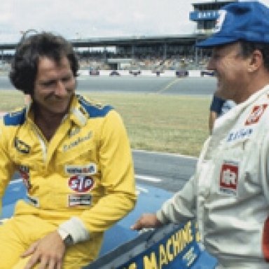 Dale Earnhardt and AJ Foyt talk shop