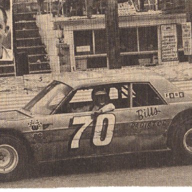 Glen McDuffie after a victory at Wilson county Speedway in 1969