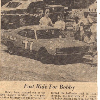 Bobby Isaac Asheville-Weaverville 1969