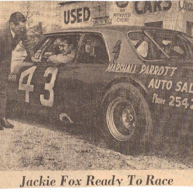 Jackie Fox LMS champion 1969 New Asheville Speedway.