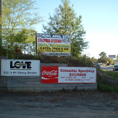 Additional Event Signage/Columbia Speedway