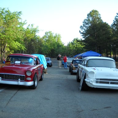 First 6  race cars on the Track/Columbia Speedway
